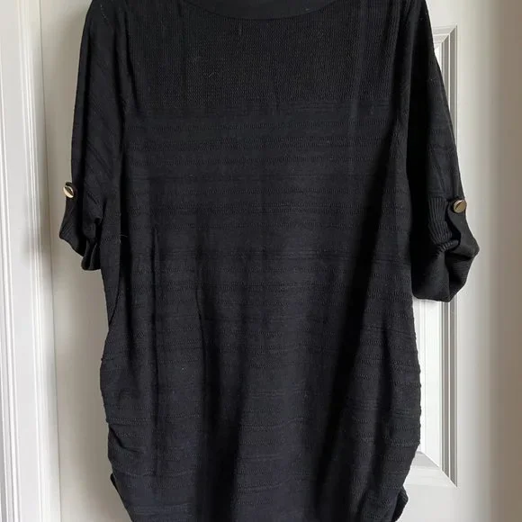 Apt. 9 Short-Sleeved Sweater - Black - Size 1X - Picture 6 of 8